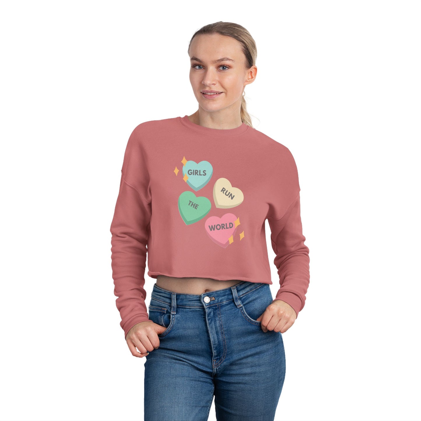 Girls Run the World - Women's Fleece Cropped Sweatshirt