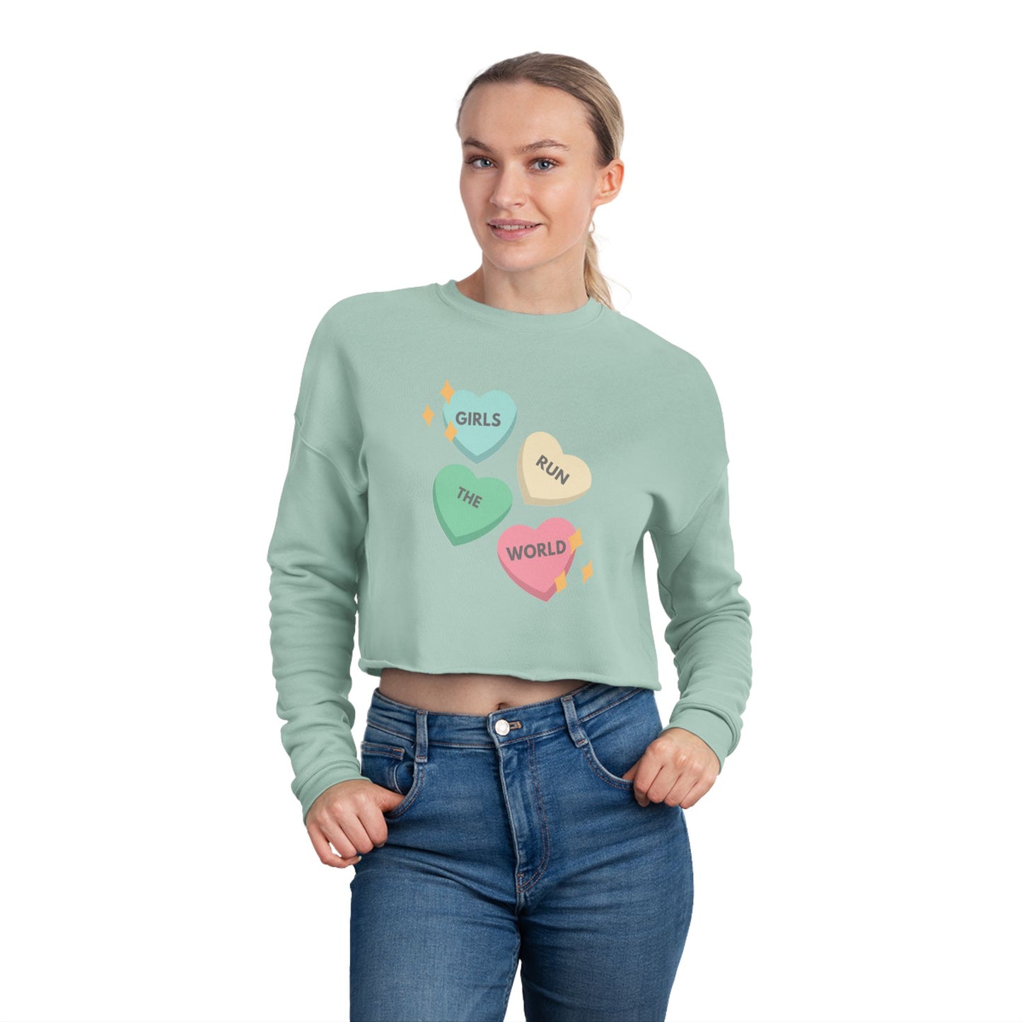 Girls Run the World - Women's Fleece Cropped Sweatshirt