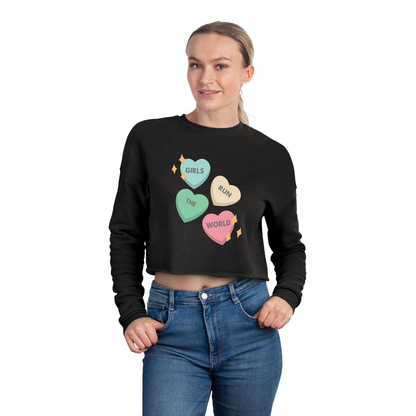 Girls Run the World - Women's Fleece Cropped Sweatshirt