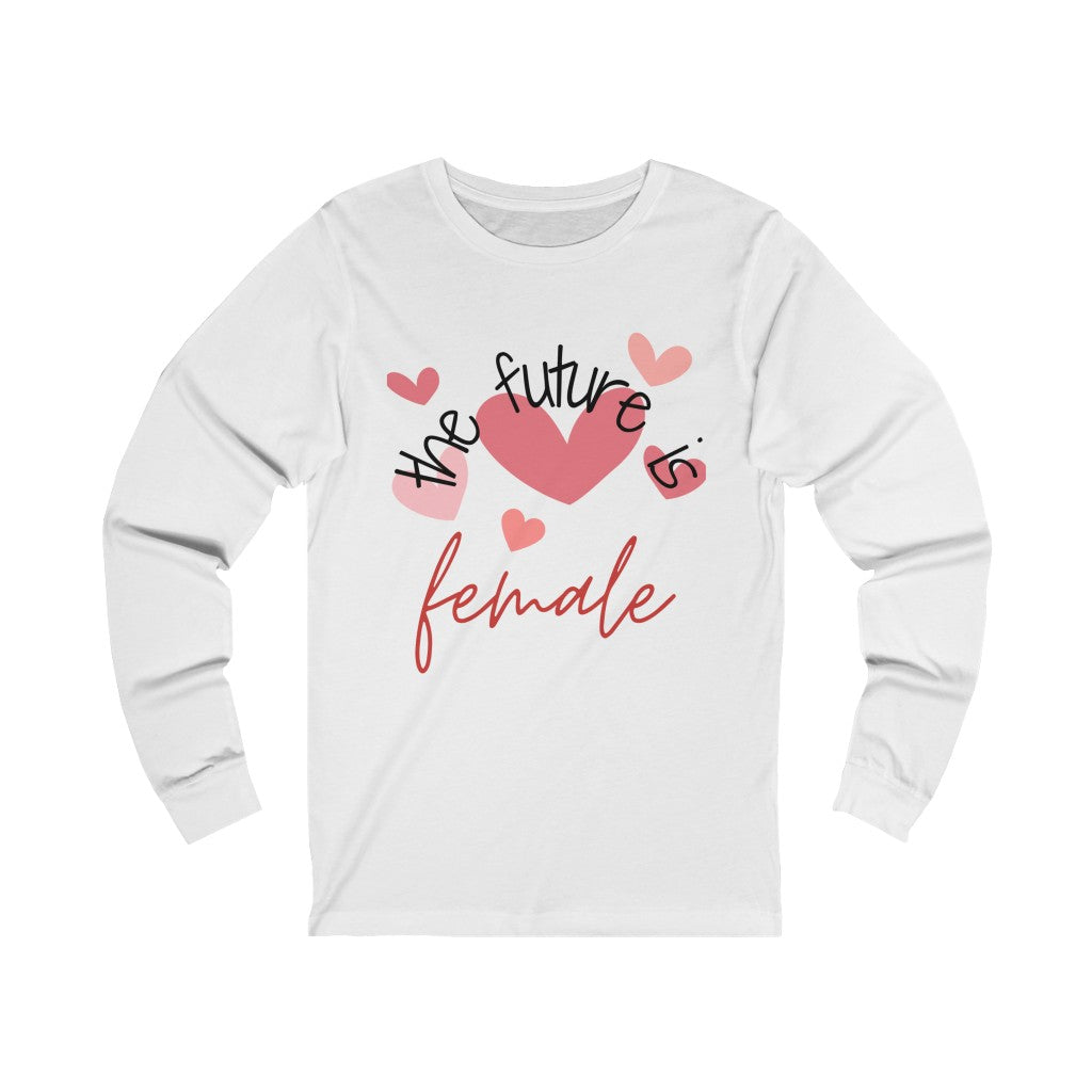 The Future is Female - Hearts Women's long sleeve T-shirt
