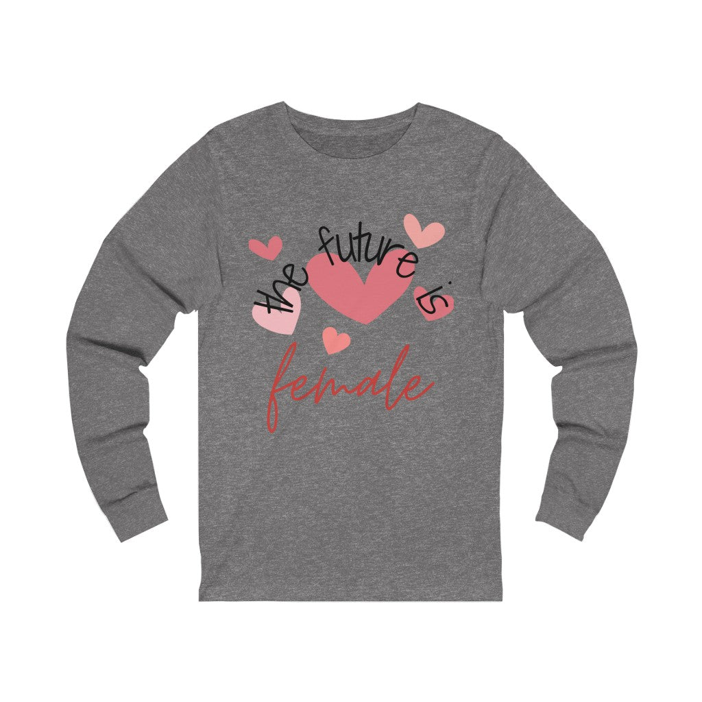 The Future is Female - Hearts Women's long sleeve T-shirt