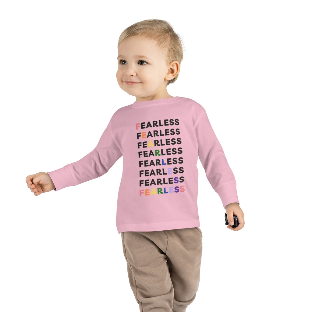 Fearless Rainbow -Toddler Long Sleeve T-shirt