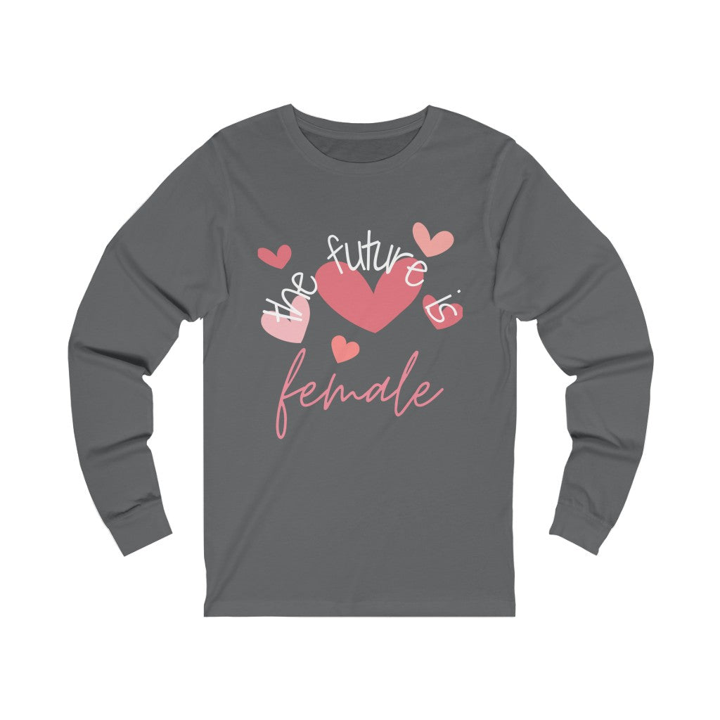 The Future is Female - Hearts Women's long sleeve T-shirt