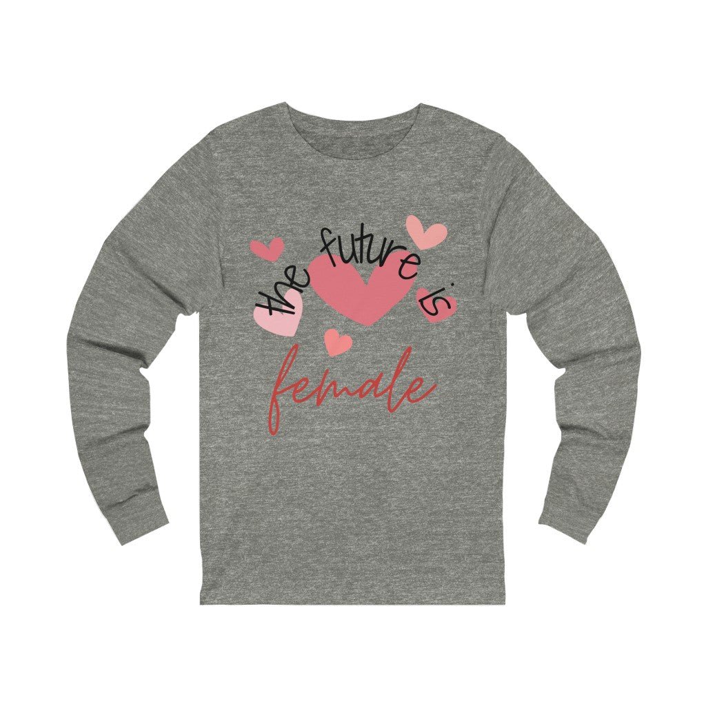 The Future is Female - Hearts Women's long sleeve T-shirt