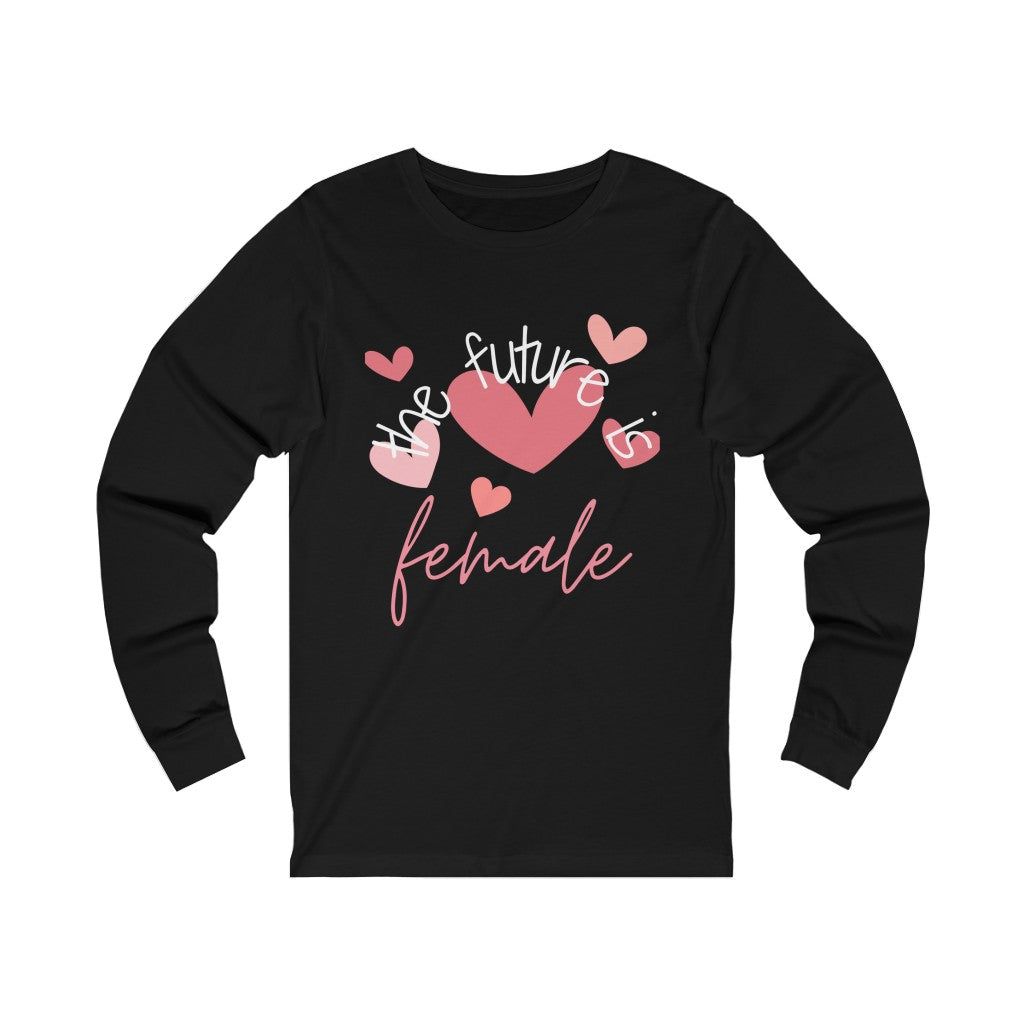The Future is Female - Hearts Women's long sleeve T-shirt