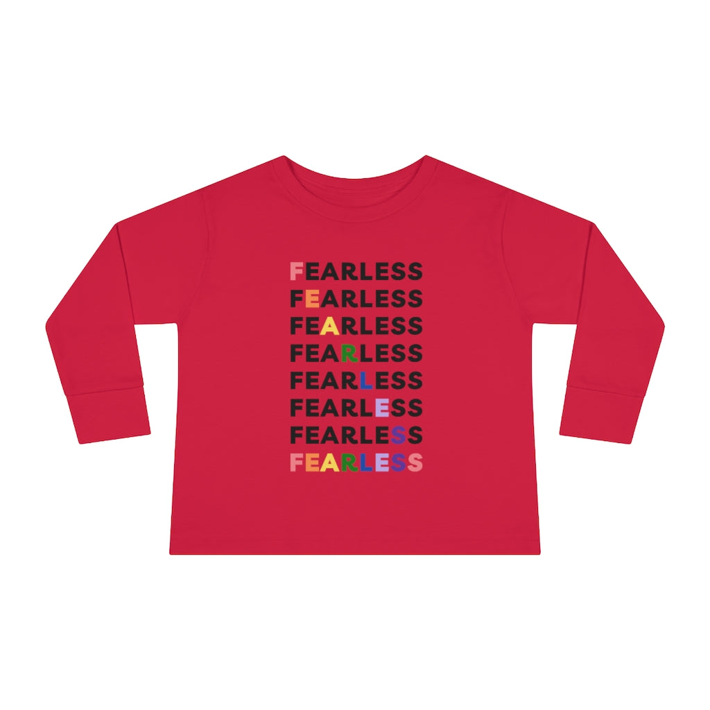 Fearless Rainbow -Toddler Long Sleeve T-shirt