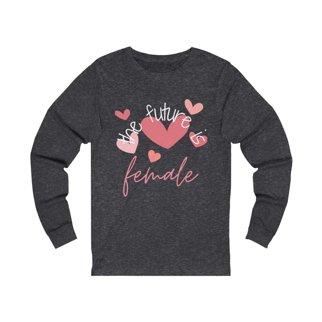 The Future is Female - Hearts Women's long sleeve T-shirt