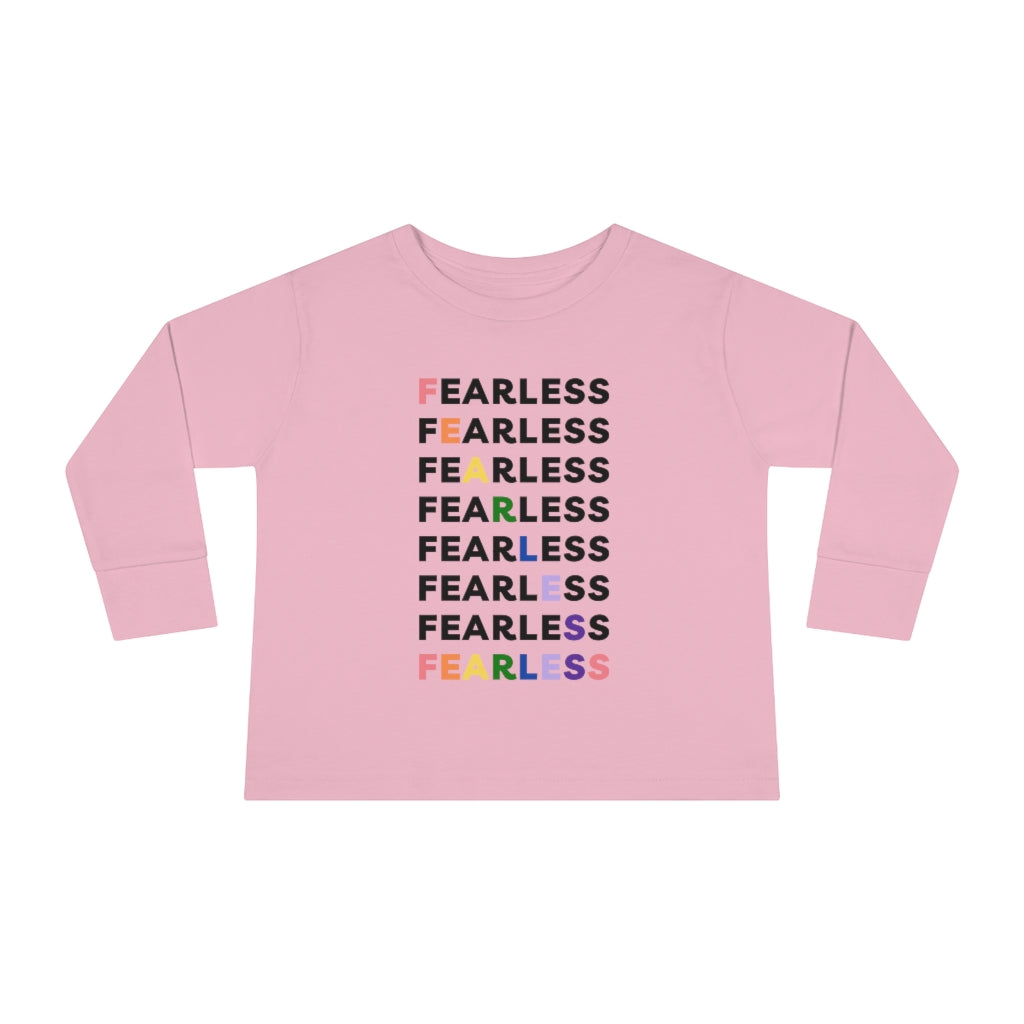 Fearless Rainbow -Toddler Long Sleeve T-shirt