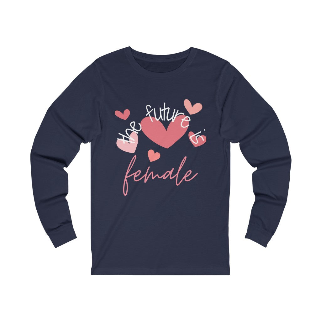 The Future is Female - Hearts Women's long sleeve T-shirt