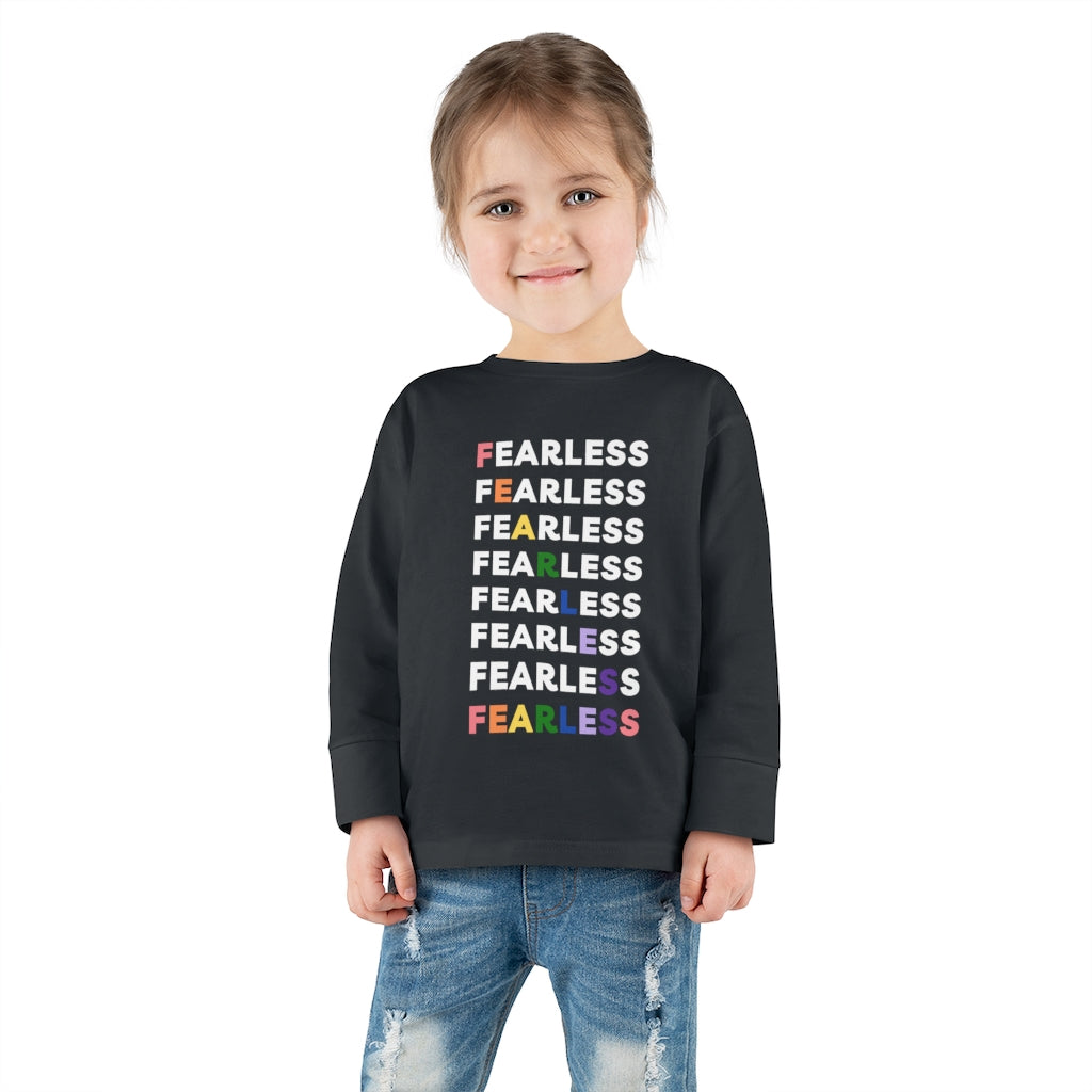 Fearless Rainbow -Toddler Long Sleeve T-shirt
