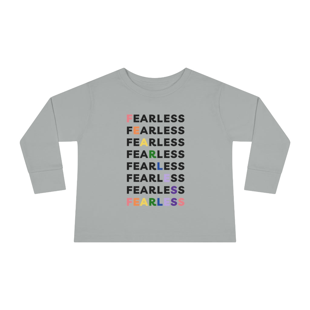 Fearless Rainbow -Toddler Long Sleeve T-shirt