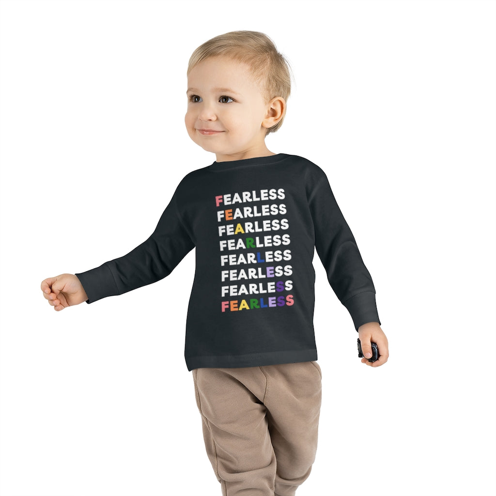 Fearless Rainbow -Toddler Long Sleeve T-shirt