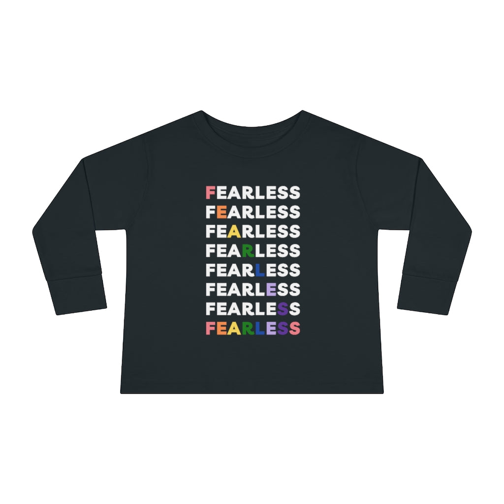 Fearless Rainbow -Toddler Long Sleeve T-shirt