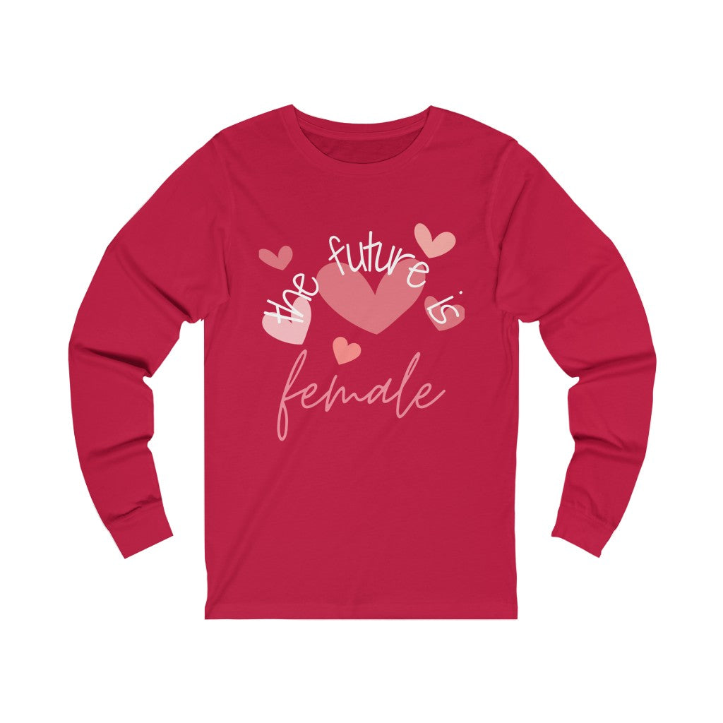 The Future is Female - Hearts Women's long sleeve T-shirt