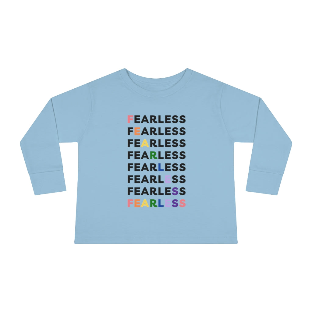 Fearless Rainbow -Toddler Long Sleeve T-shirt