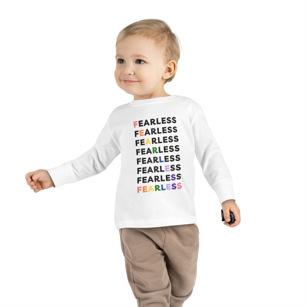 Fearless Rainbow -Toddler Long Sleeve T-shirt