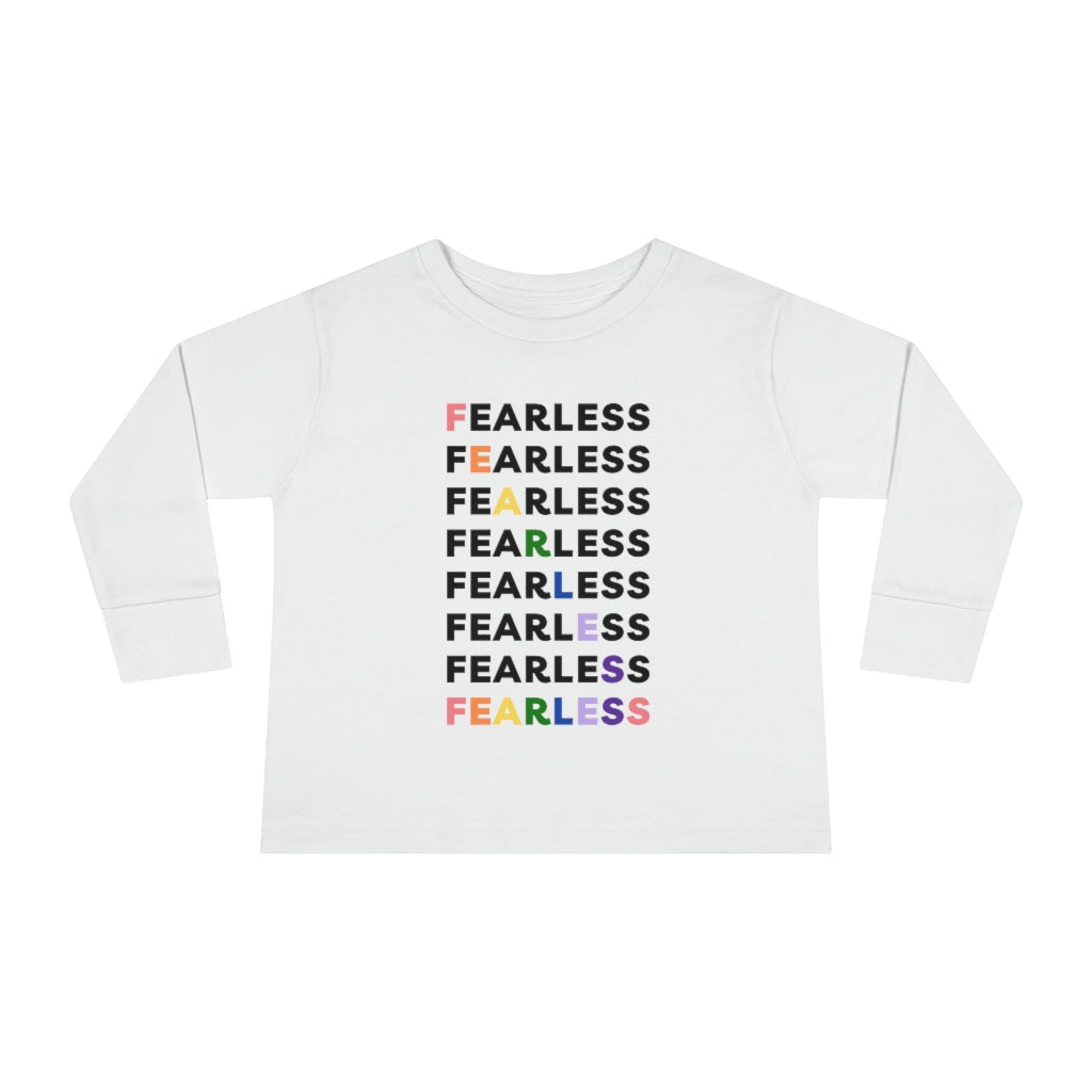 Fearless Rainbow -Toddler Long Sleeve T-shirt