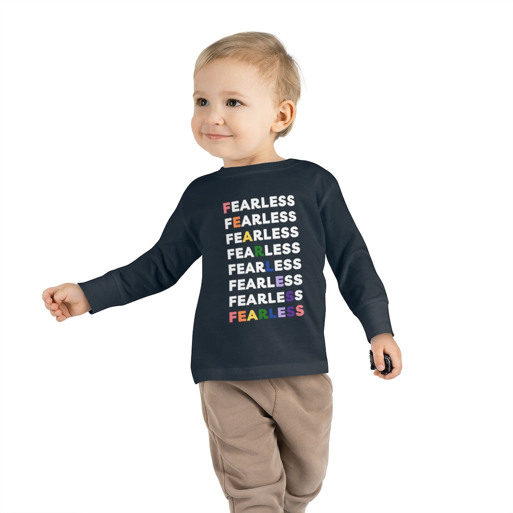 Fearless Rainbow -Toddler Long Sleeve T-shirt