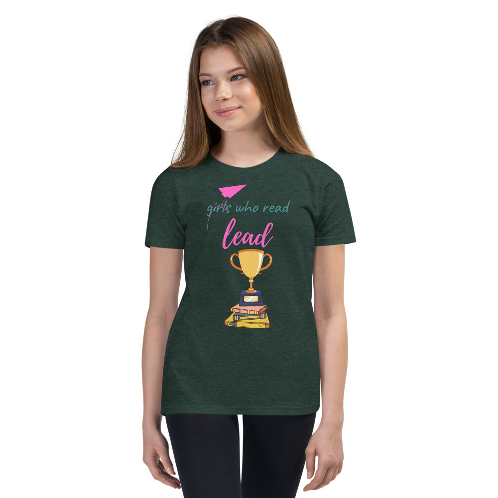 Girls Who Read, Lead - Kids T-shirt