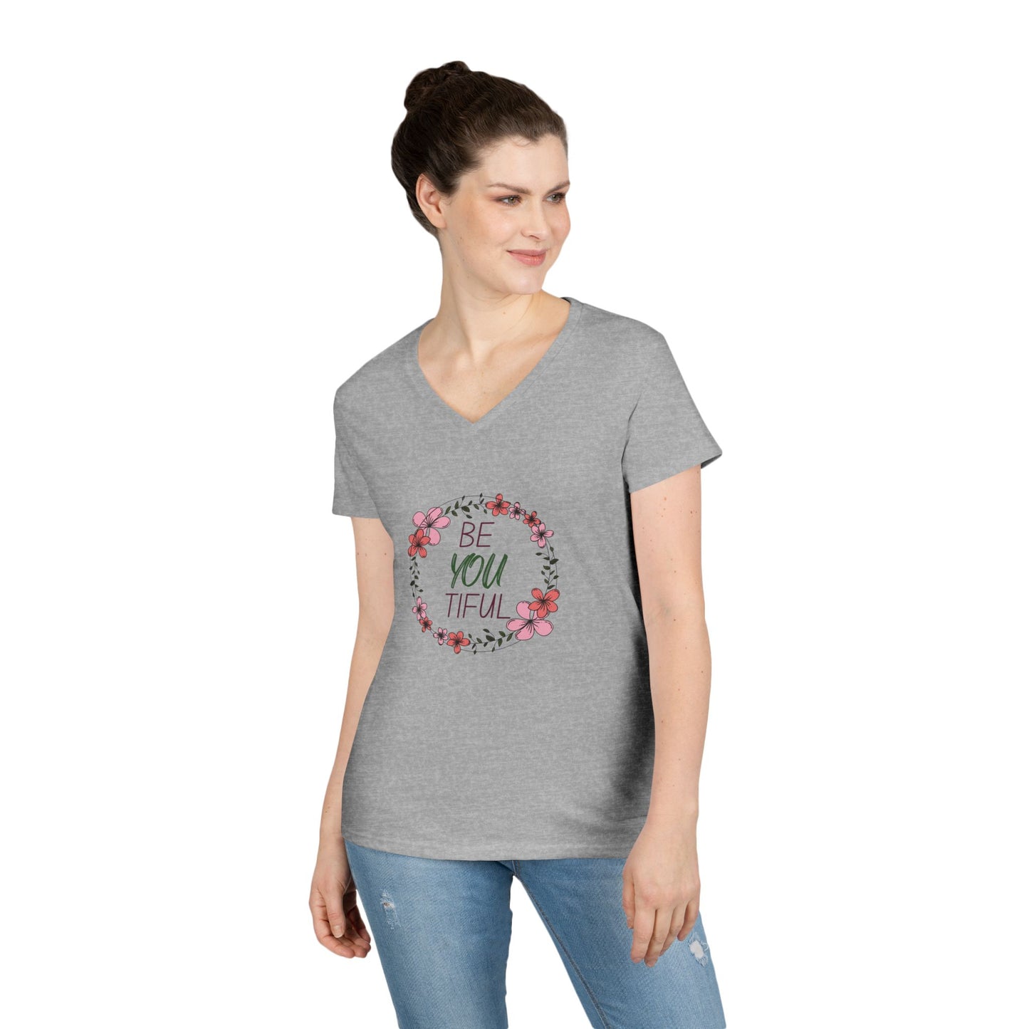 beYOUtiful - Women's V-neck T-shirt