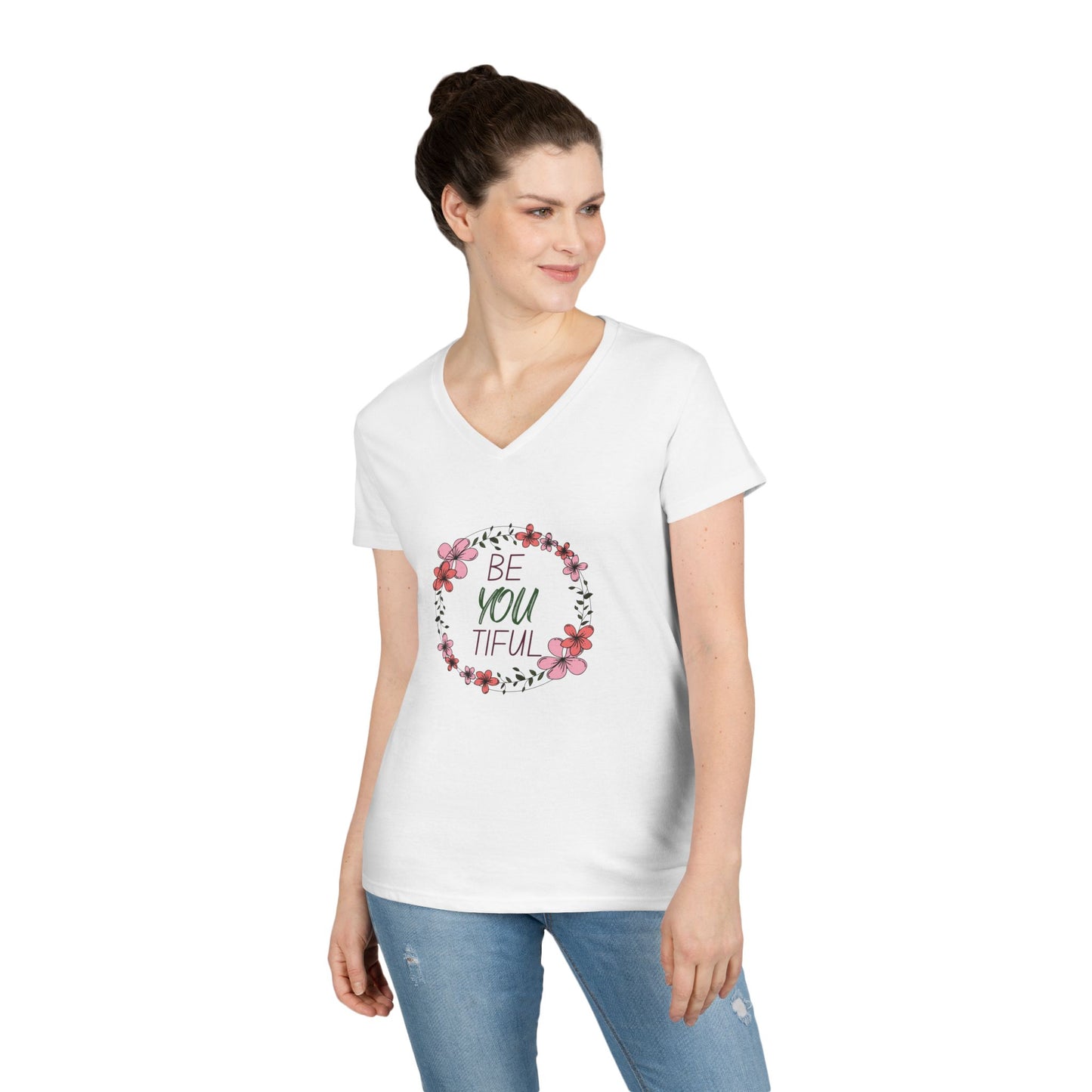 beYOUtiful - Women's V-neck T-shirt