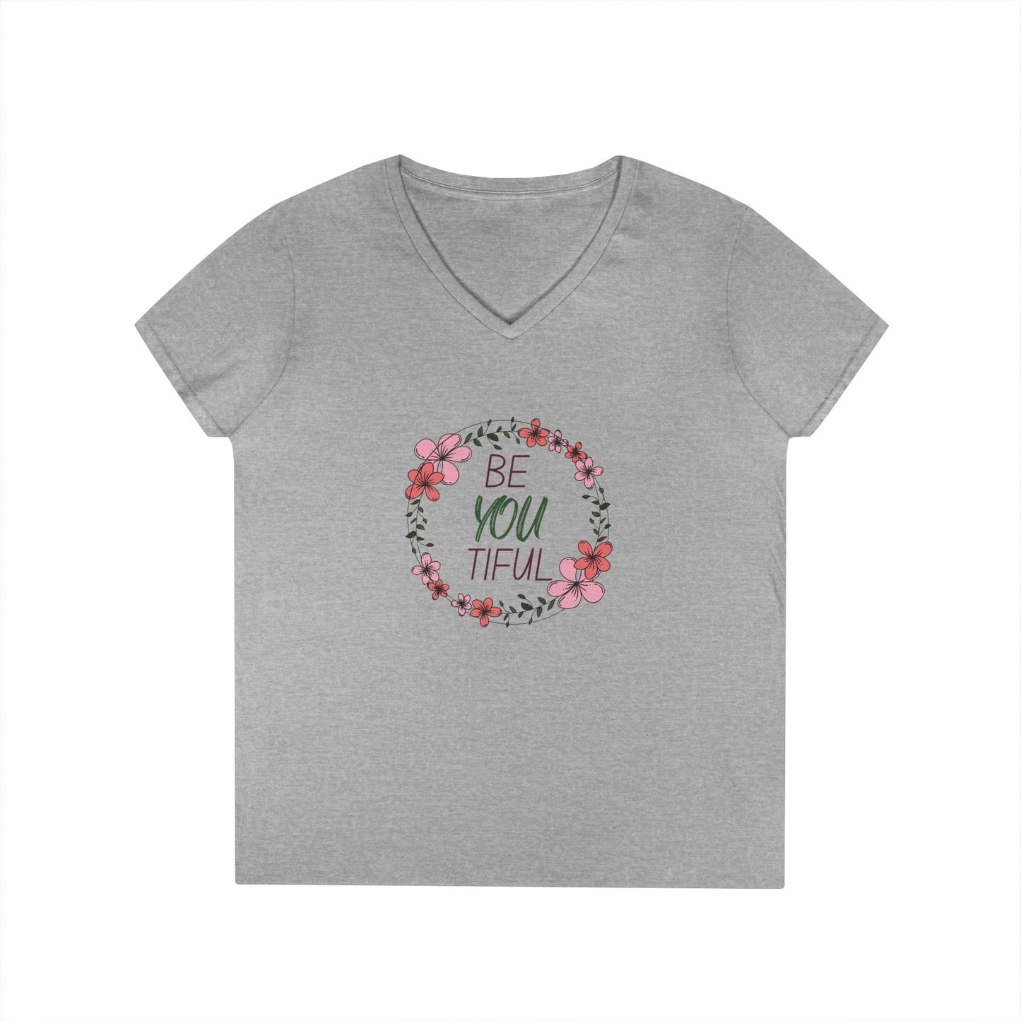 beYOUtiful - Women's V-neck T-shirt