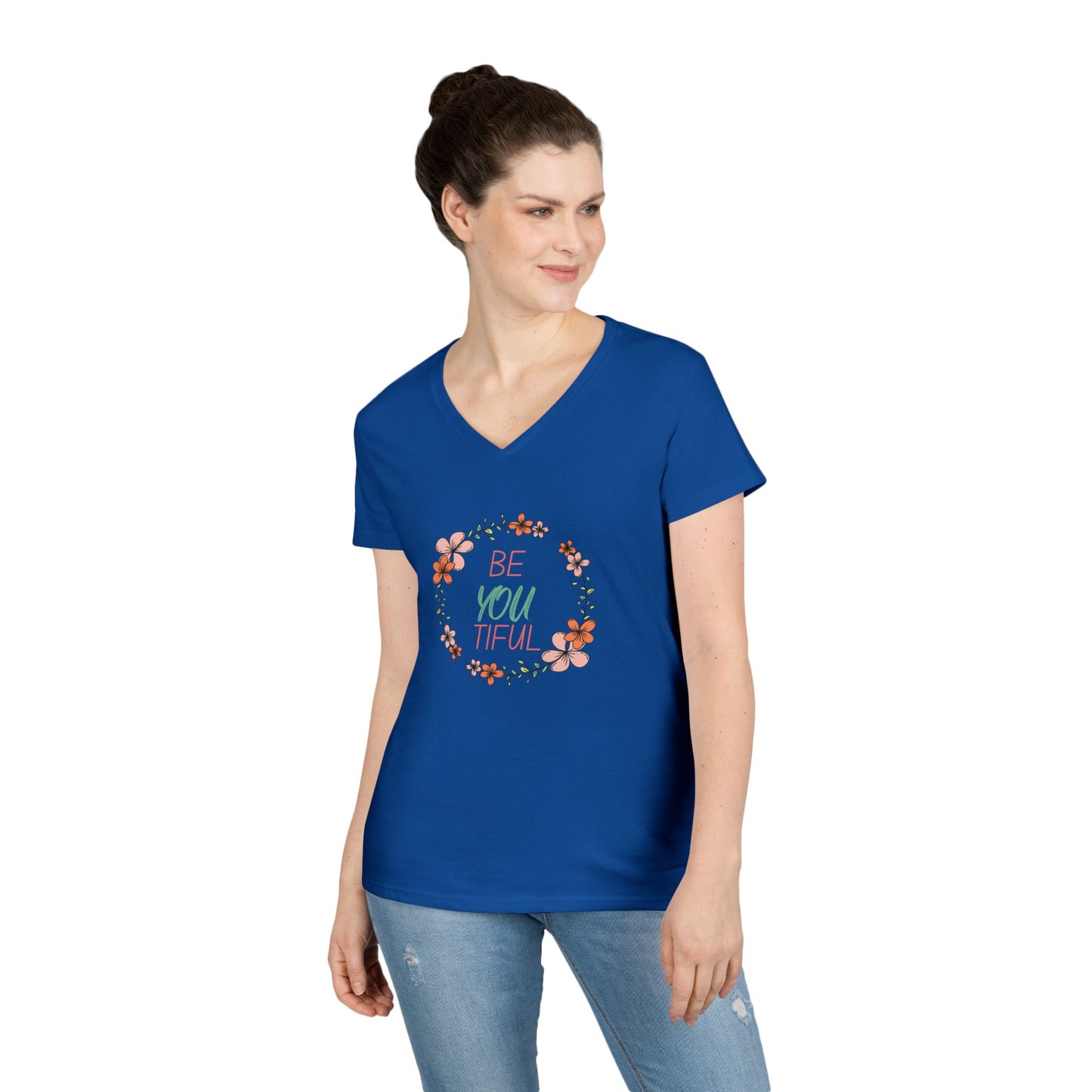 beYOUtiful - Women's V-neck T-shirt