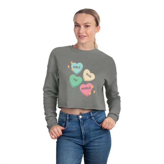 Girls Run the World - Women's Fleece Cropped Sweatshirt