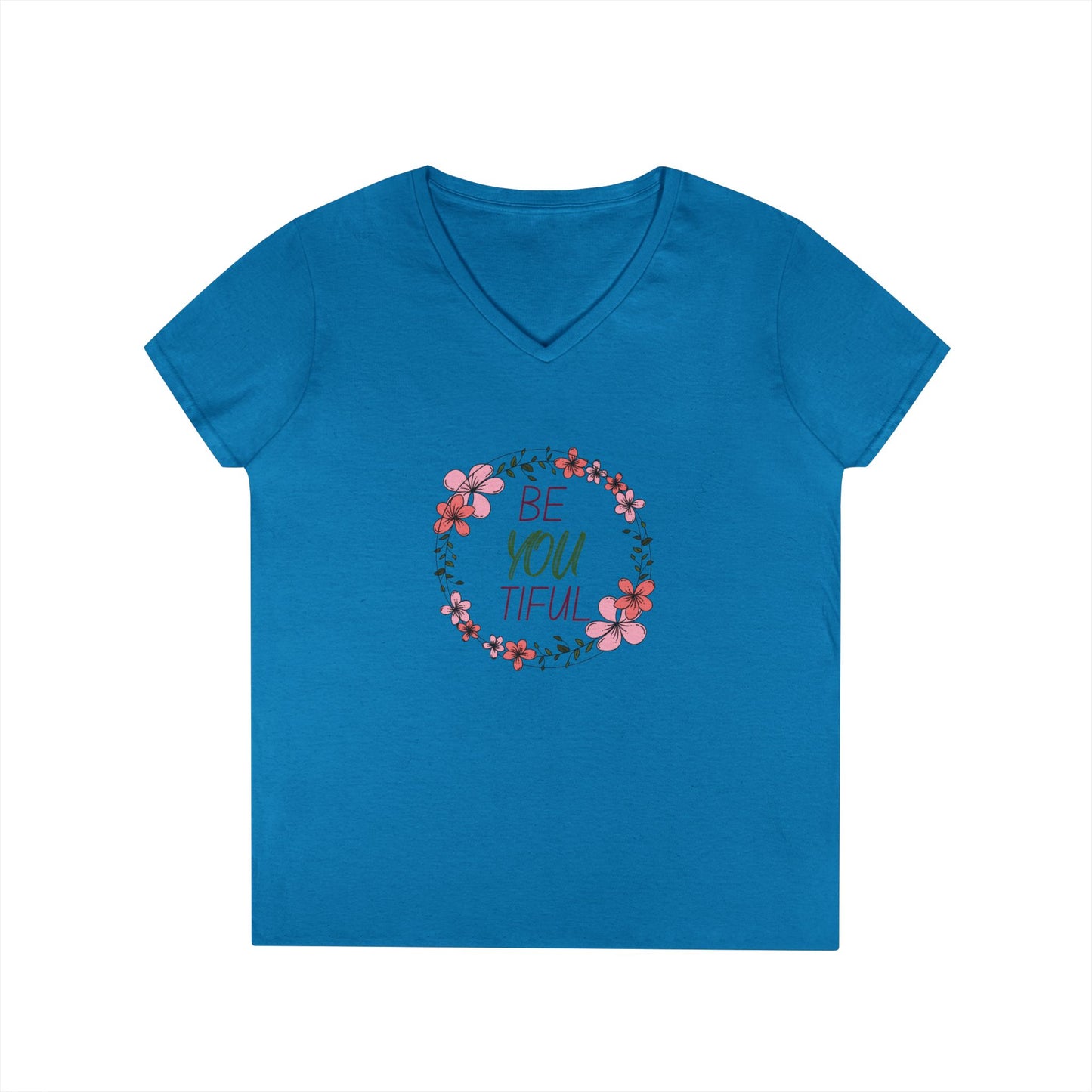 beYOUtiful - Women's V-neck T-shirt