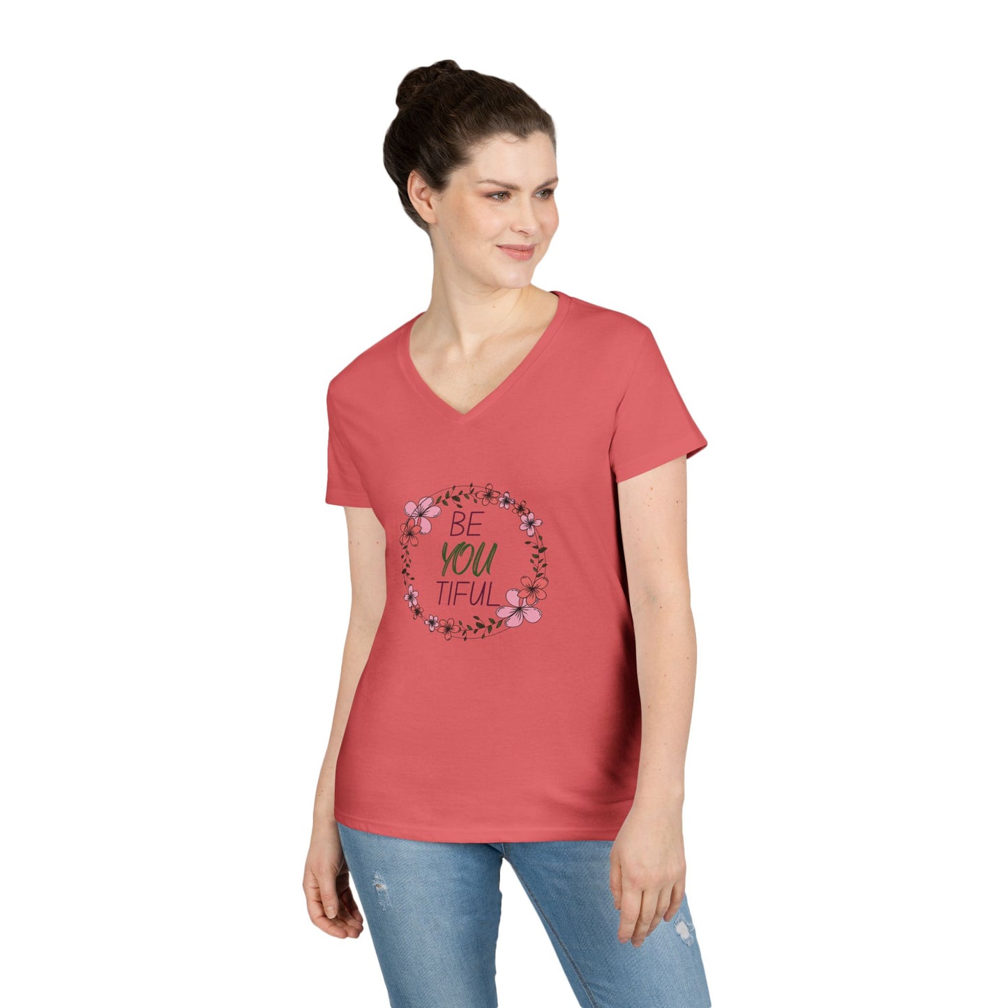 beYOUtiful - Women's V-neck T-shirt