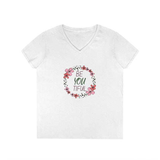 beYOUtiful - Women's V-neck T-shirt