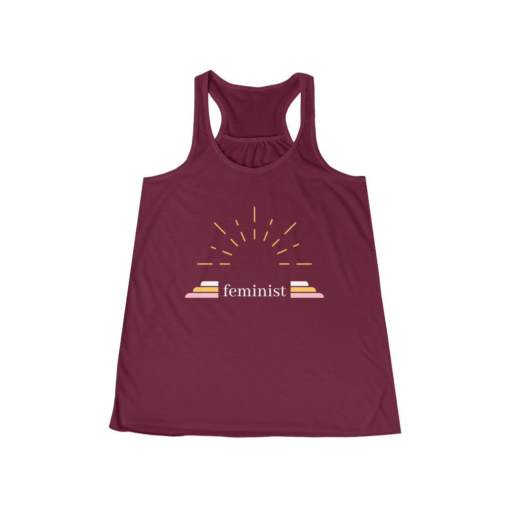 feminist - Women's Flowy Racerback Tank