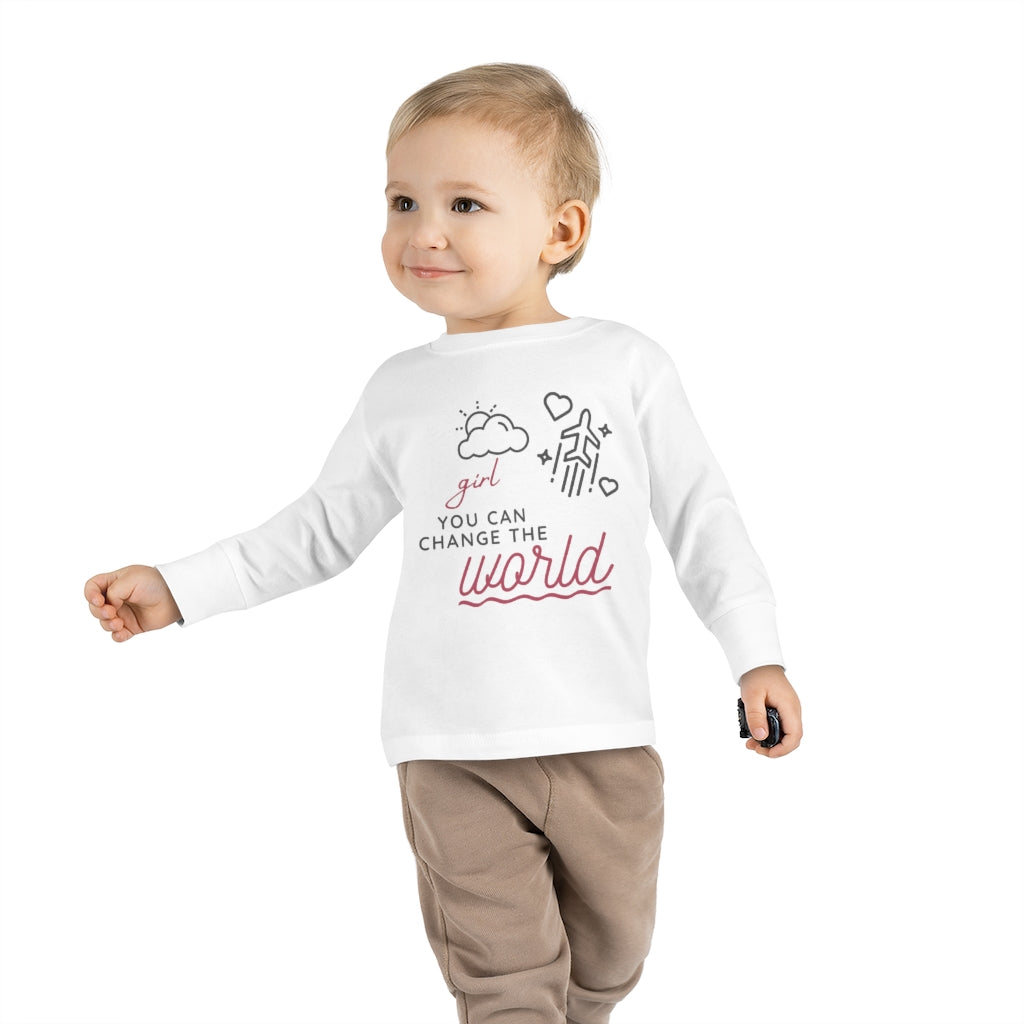 Girl You Can Change the World - Toddler Long Sleeve T-shirt