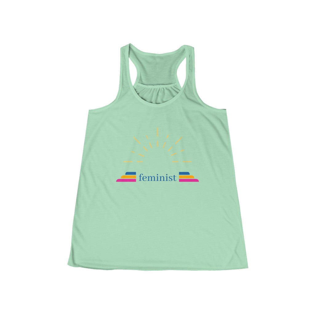 feminist - Women's Flowy Racerback Tank