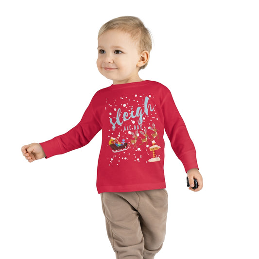 Sleigh All Day - Toddler Long Sleeve T-shirt