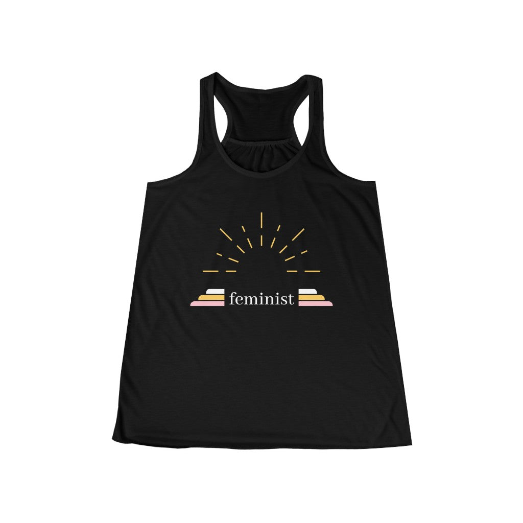 feminist - Women's Flowy Racerback Tank