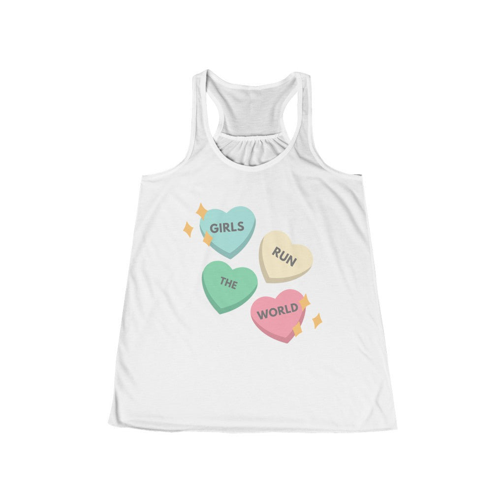 Girls Run the World - Women's Flowy Racerback Tank