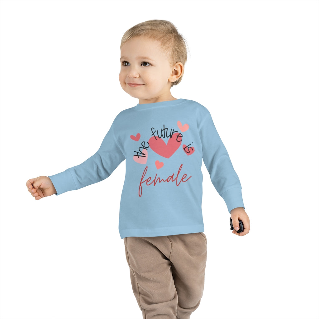 The Future is Female - Hearts Toddler Long Sleeve T-shirt