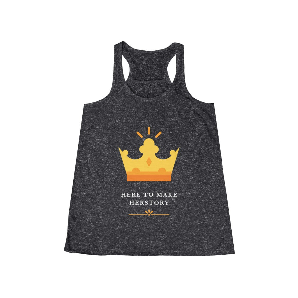 Here to Make Herstory - Women's Flowy Racerback Tank