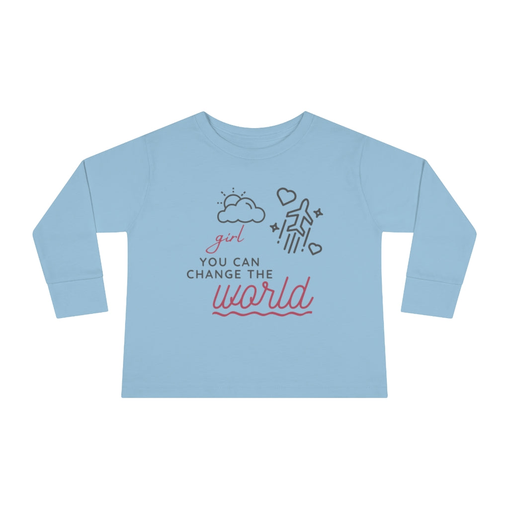 Girl You Can Change the World - Toddler Long Sleeve T-shirt