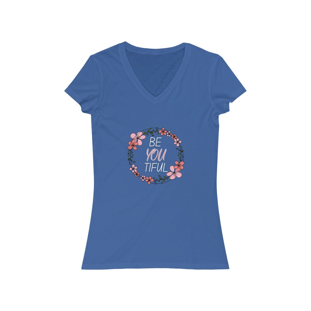 beYOUtiful - Women's V-neck T-shirt