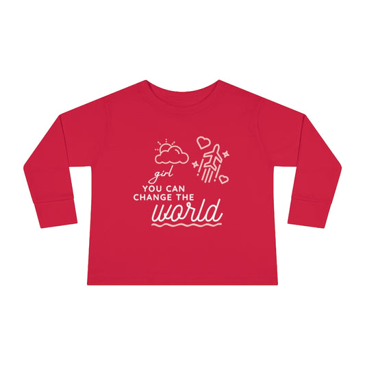 Girl You Can Change the World - Toddler Long Sleeve T-shirt