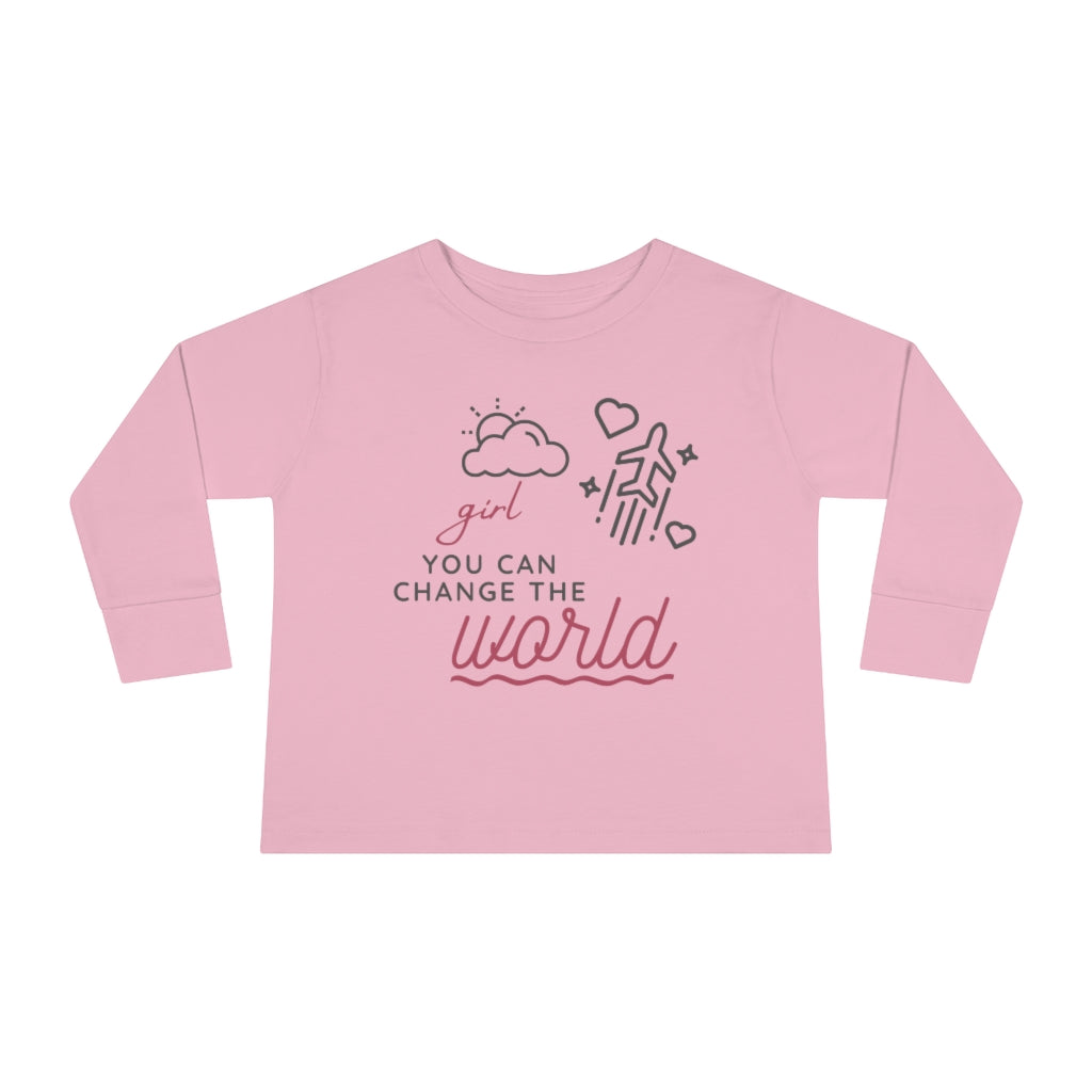 Girl You Can Change the World - Toddler Long Sleeve T-shirt