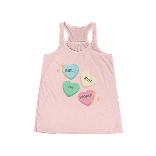 Girls Run the World - Women's Flowy Racerback Tank