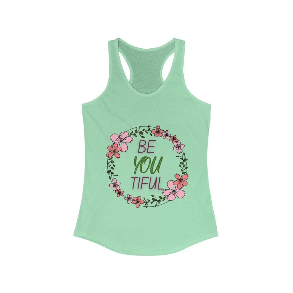 beYOUtiful - Women's racerback tank