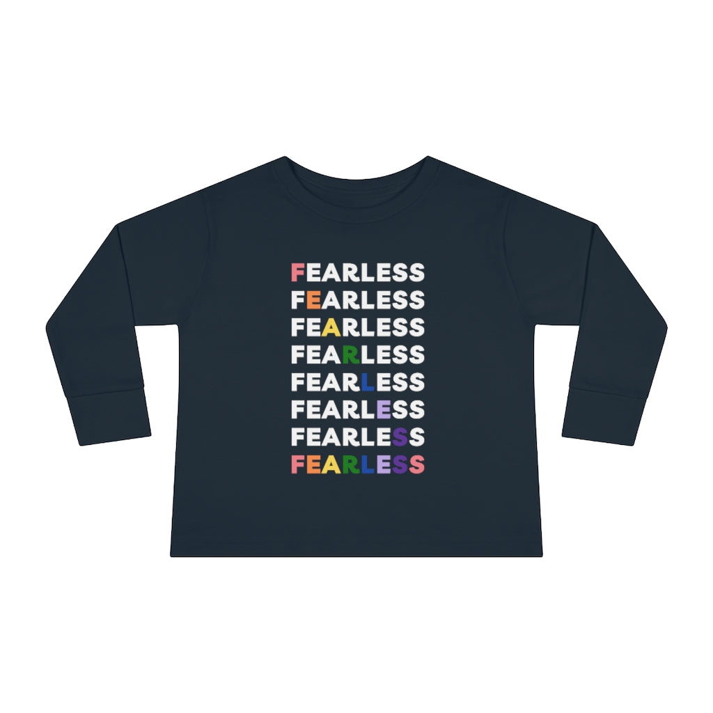 Fearless Rainbow -Toddler Long Sleeve T-shirt