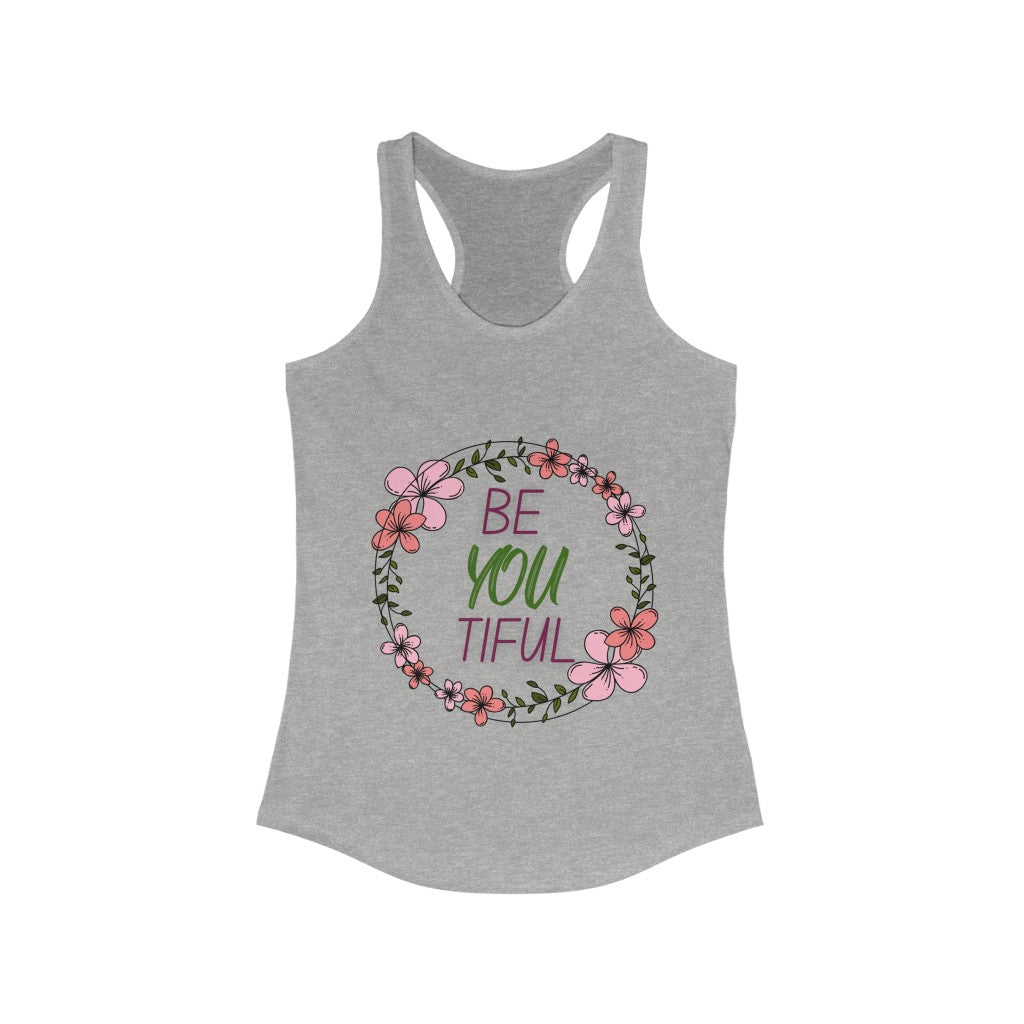 beYOUtiful - Women's racerback tank