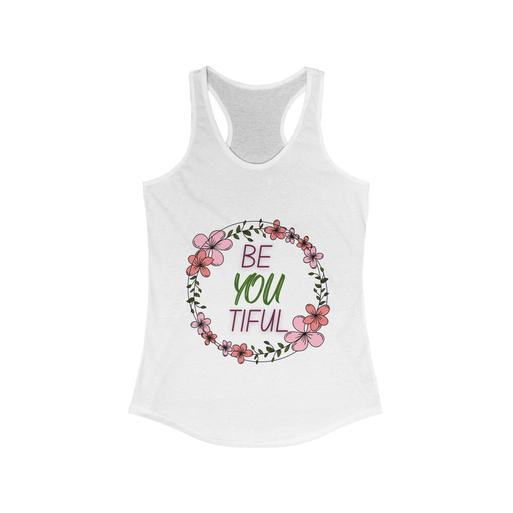 beYOUtiful - Women's racerback tank