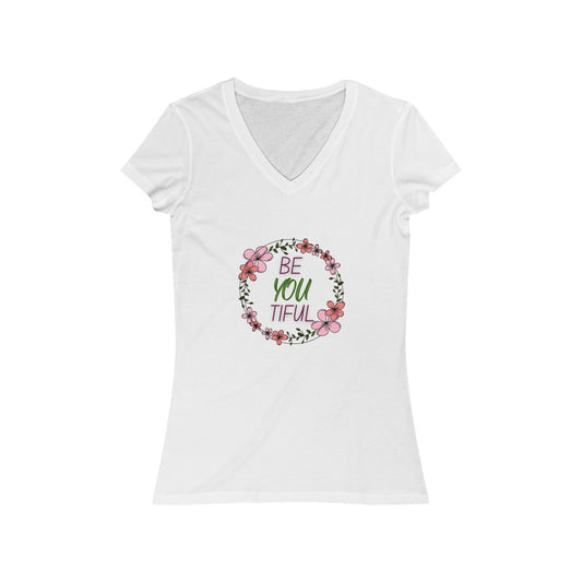 beYOUtiful - Women's V-neck T-shirt