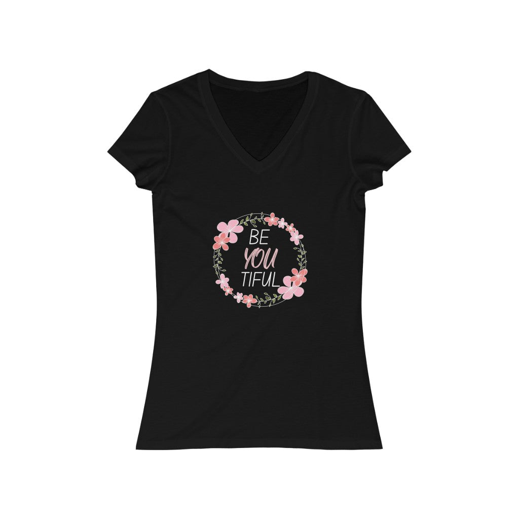 beYOUtiful - Women's V-neck T-shirt